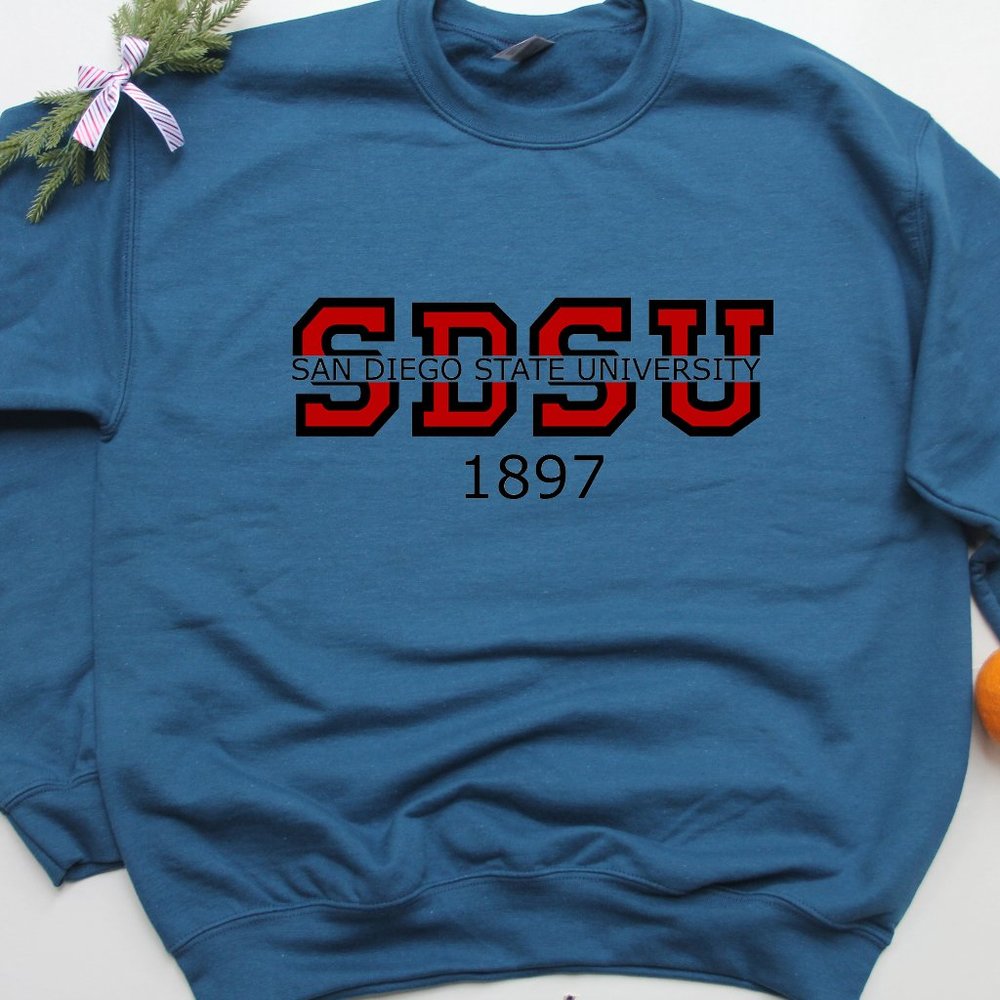 SDSU Crewneck Sweatshirt San Diego State University California Sweater, …